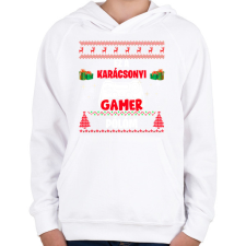 PRINTFASHION Ez a karácsonyi gamer pólóm - Gyerek kapucnis pulóver - Fehér gyerek pulóver, kardigán