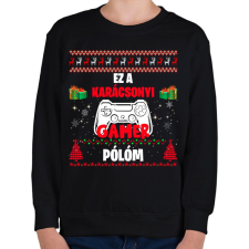 PRINTFASHION Ez a karácsonyi gamer pólóm - Gyerek pulóver - Fekete gyerek pulóver, kardigán