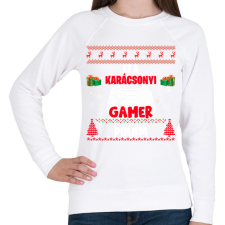 PRINTFASHION Ez a karácsonyi gamer pólóm - Női pulóver - Fehér női pulóver, kardigán