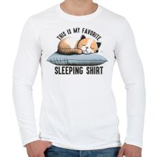 PRINTFASHION Ez a kedvenc alvós pólóm - Férfi hosszú ujjú póló - Fehér