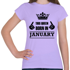 PRINTFASHION Ez a királynő januárban született - Női póló - Viola női póló