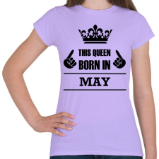 PRINTFASHION Ez a királynő májusban született - Női póló - Viola női póló