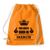 PRINTFASHION Ez a királynő márciusban született - Sportzsák, Tornazsák - Narancssárga