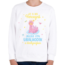 PRINTFASHION Ez a kis hercegnő - Hónappal - Gyerek pulóver - Fehér gyerek pulóver, kardigán