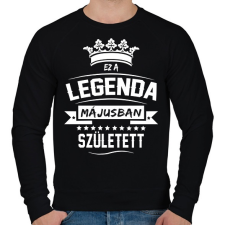 PRINTFASHION Ez a legenda májusban született - Férfi pulóver - Fekete férfi pulóver, kardigán