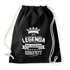 PRINTFASHION Ez a legenda májusban született - Sportzsák, Tornazsák - Fekete tornazsák