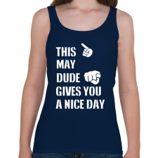 PRINTFASHION Ez a májusi csávó szép napot kíván neked - Női atléta - Sötétkék női trikó