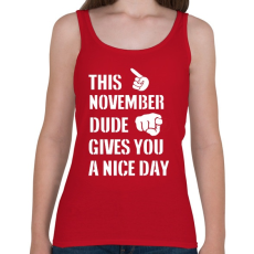 PRINTFASHION Ez a novemberi csávó szép napot kíván neked - Női atléta - Cseresznyepiros