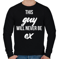 PRINTFASHION Ez a srác soha nem lesz az exed - Férfi pulóver - Fekete