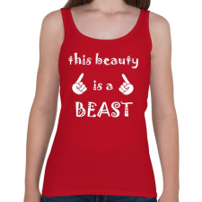 PRINTFASHION Ez a szépség egy szörnyeteg - Női atléta - Cseresznyepiros női trikó