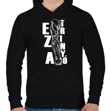 PRINTFASHION Ez a trinyó - Férfi kapucnis pulóver - Fekete