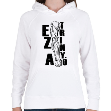 PRINTFASHION Ez a trinyó - Női kapucnis pulóver - Fehér női pulóver, kardigán