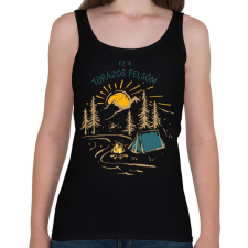 PRINTFASHION Ez a túrázós felsőm - Női atléta - Fekete női trikó