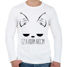 PRINTFASHION Ez a vidám arcom 2 - Férfi hosszú ujjú póló - Fehér