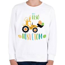 PRINTFASHION Ez az első húsvétom - Gyerek pulóver - Fehér
