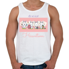 PRINTFASHION Ez az első Húsvétom - kislány - Férfi atléta - Fehér