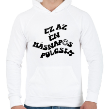 PRINTFASHION Ez az én másnapos pulcsim - Férfi kapucnis pulóver - Fehér férfi pulóver, kardigán