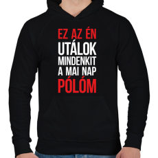 PRINTFASHION Ez az én pólóm - fehér - Férfi kapucnis pulóver - Fekete