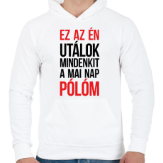 PRINTFASHION Ez az én pólóm - fekete - Férfi kapucnis pulóver - Fehér
