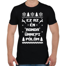 PRINTFASHION Ez az én ronda ünnepi pólóm karácsonyi póló - Férfi póló - Fekete