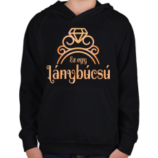 PRINTFASHION Ez egy lánybúcsú - Gyerek kapucnis pulóver - Fekete