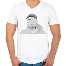 PRINTFASHION EZ mac - Férfi V-nyakú póló - Fehér férfi póló