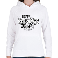 PRINTFASHION Ez mi? SETEMÉNYES tálca? - Női kapucnis pulóver - Fehér női pulóver, kardigán