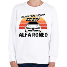PRINTFASHION Ez nem csak egy autó ez egy ALFA ROMEO - Gyerek pulóver - Fehér gyerek pulóver, kardigán