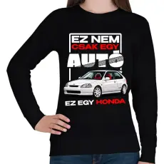PRINTFASHION ez nem csak egy autó ez egy honda - Női pulóver - Fekete
