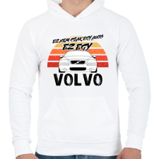 PRINTFASHION Ez nem csak egy autó ez egy VOLVO - Férfi kapucnis pulóver - Fehér férfi pulóver, kardigán