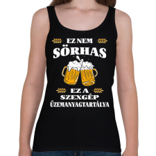 PRINTFASHION Ez nem sörhas! - Női atléta - Fekete női trikó