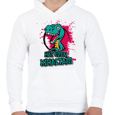 PRINTFASHION Ezen kihaltam! - Férfi kapucnis pulóver - Fehér férfi pulóver, kardigán