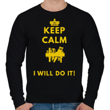 PRINTFASHION ezermester1 - Férfi pulóver - Fekete férfi pulóver, kardigán