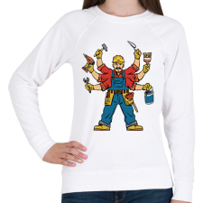 PRINTFASHION Ezermester - Női pulóver - Fehér női pulóver, kardigán