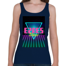 PRINTFASHION Ezres disco - Női atléta - Sötétkék női trikó