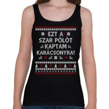 PRINTFASHION Ezt a Sz@r pólót kaptam... - Női atléta - Fekete női trikó