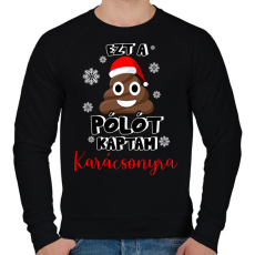 PRINTFASHION Ezt a szar pólót kaptam karácsonyra - Férfi pulóver - Fekete