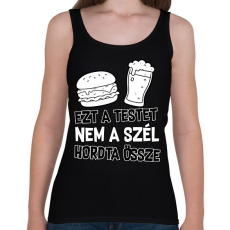 PRINTFASHION Ezt a testet nem a szél hordta össze - Női atléta - Fekete