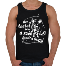 PRINTFASHION ezt az testet-malac2 - Férfi atléta - Fekete