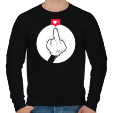 PRINTFASHION Ezt lájkold! - Férfi pulóver - Fekete