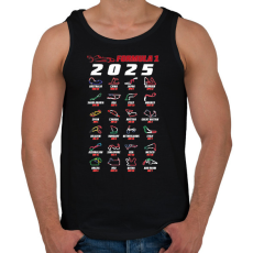 PRINTFASHION F1 2025 versenynaptár - Férfi atléta - Fekete