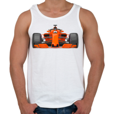 PRINTFASHION F1 autó - Férfi atléta - Fehér atléta, trikó