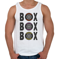 PRINTFASHION F1 Box - Férfi atléta - Fehér atléta, trikó