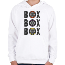 PRINTFASHION F1 Box - Gyerek kapucnis pulóver - Fehér gyerek pulóver, kardigán