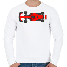 PRINTFASHION F1 Ferrari - Férfi pulóver - Fehér férfi pulóver, kardigán