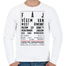 PRINTFASHION F Á J - Férfi pulóver - Fehér