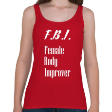 PRINTFASHION F.B.I. - női test fejlesztő - Női atléta - Cseresznyepiros