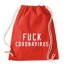PRINTFASHION F*ck corona  - Sportzsák, Tornazsák - Piros tornazsák