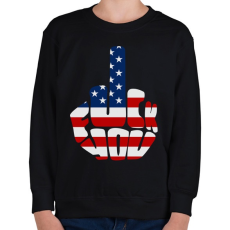 PRINTFASHION F*ck You! USA for life! - Gyerek pulóver - Fekete
