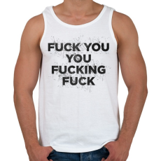 PRINTFASHION F**k you - Férfi atléta - Fehér